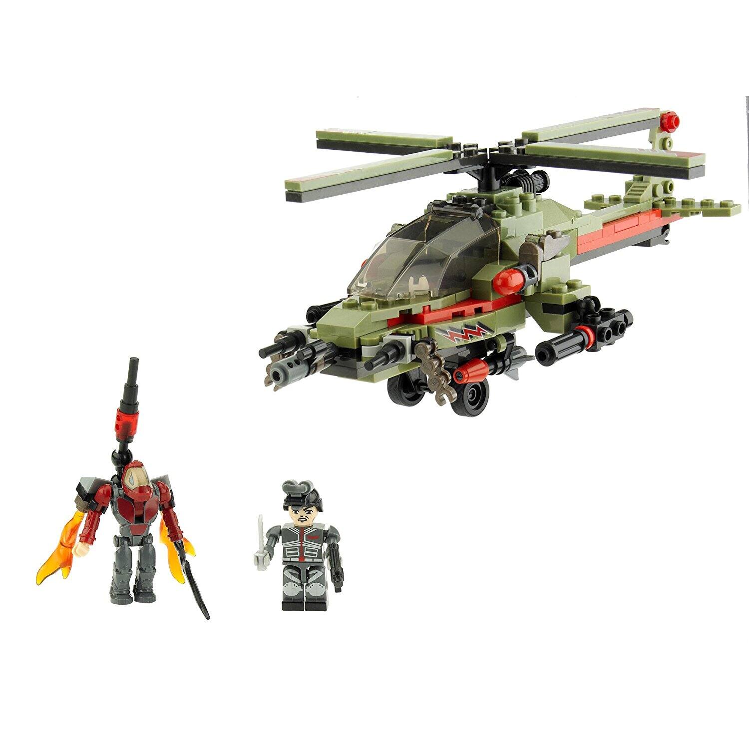 Alt View 1. Mega Brands - KRE-O Battleship Combat Chopper Building Set - 2 Kreon Figures Included - 174 Pieces - Multi.