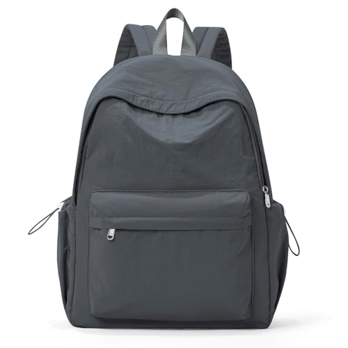 Front. Pacoar Cade - Classic Basic Black Backpack For Women Waterproof High School Bookbag Lightweight Casual Travel Daypack College Men - C4-grey.