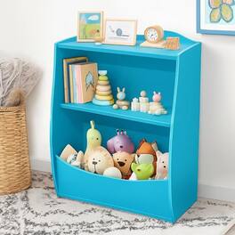 GARVEE - Kids Bookshelf, Toy Storage Organizer, Children's Toy Storage Cubby, for Children's Room, Playroom - Blue