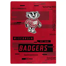 Northwest - Wisconsin Badgers 50" x 60" Digitize Raschel Throw Blanket - Red