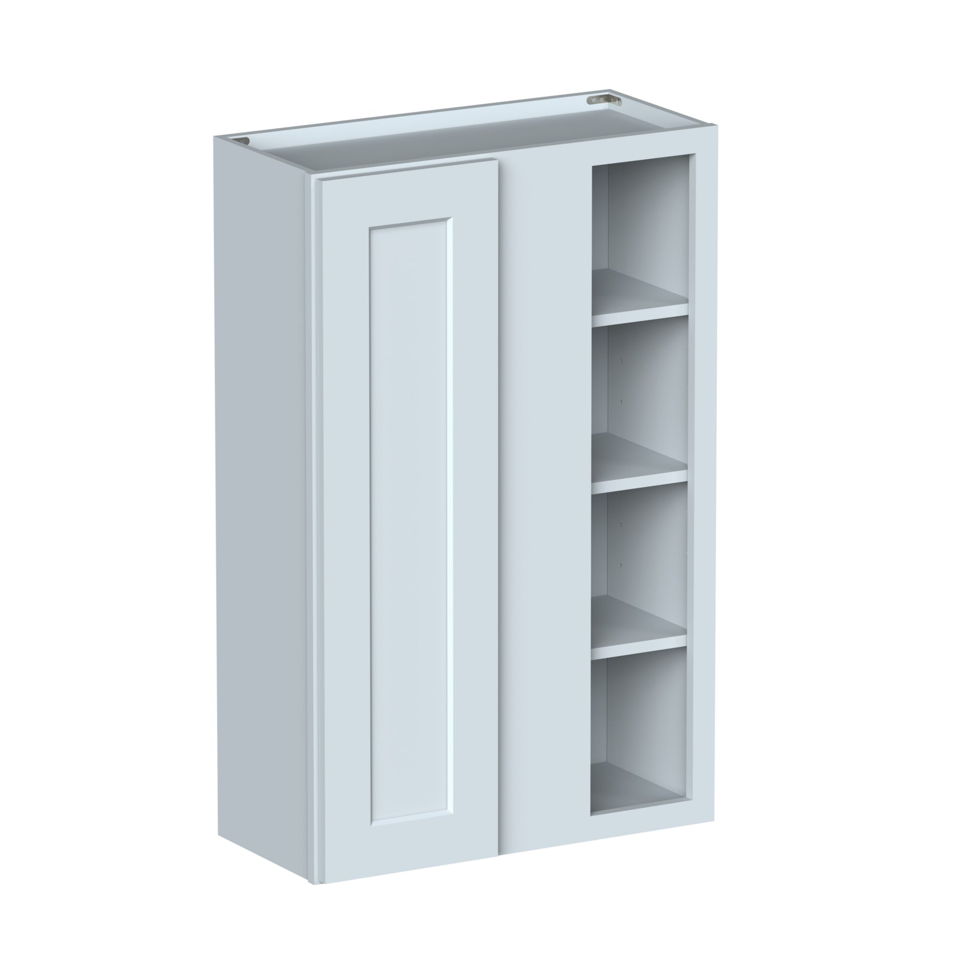 Alt View 2. Boyel Living - Dove Gray Standard Corner Wall Cabinets 42.Wx12in.H Ready to Assemble Kitchen Cabinets - DOVE GRAY.