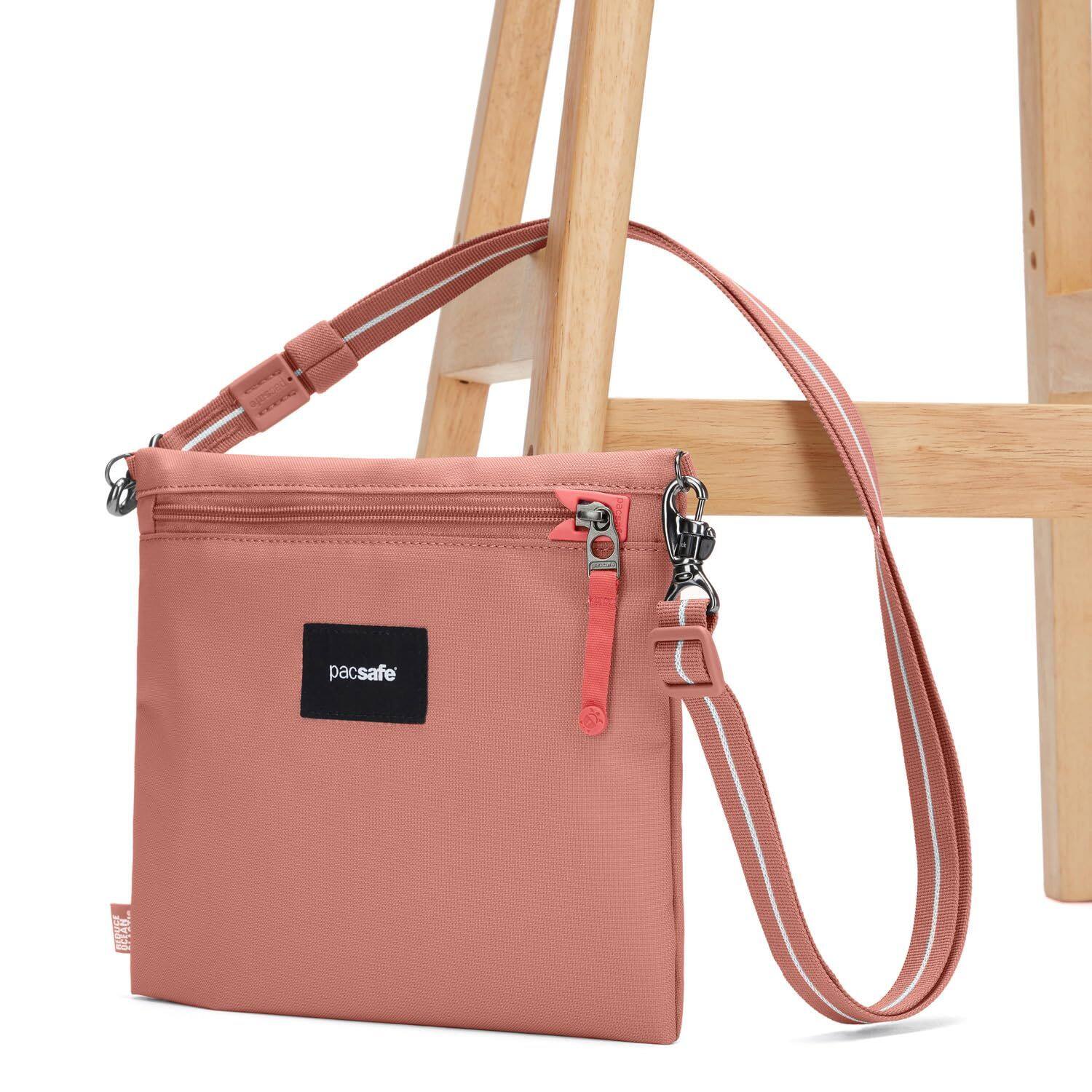 Alt View 2. Pacsafe - Pacsafe ,  Go Crossbody Pouch  ,  Rose - Black.