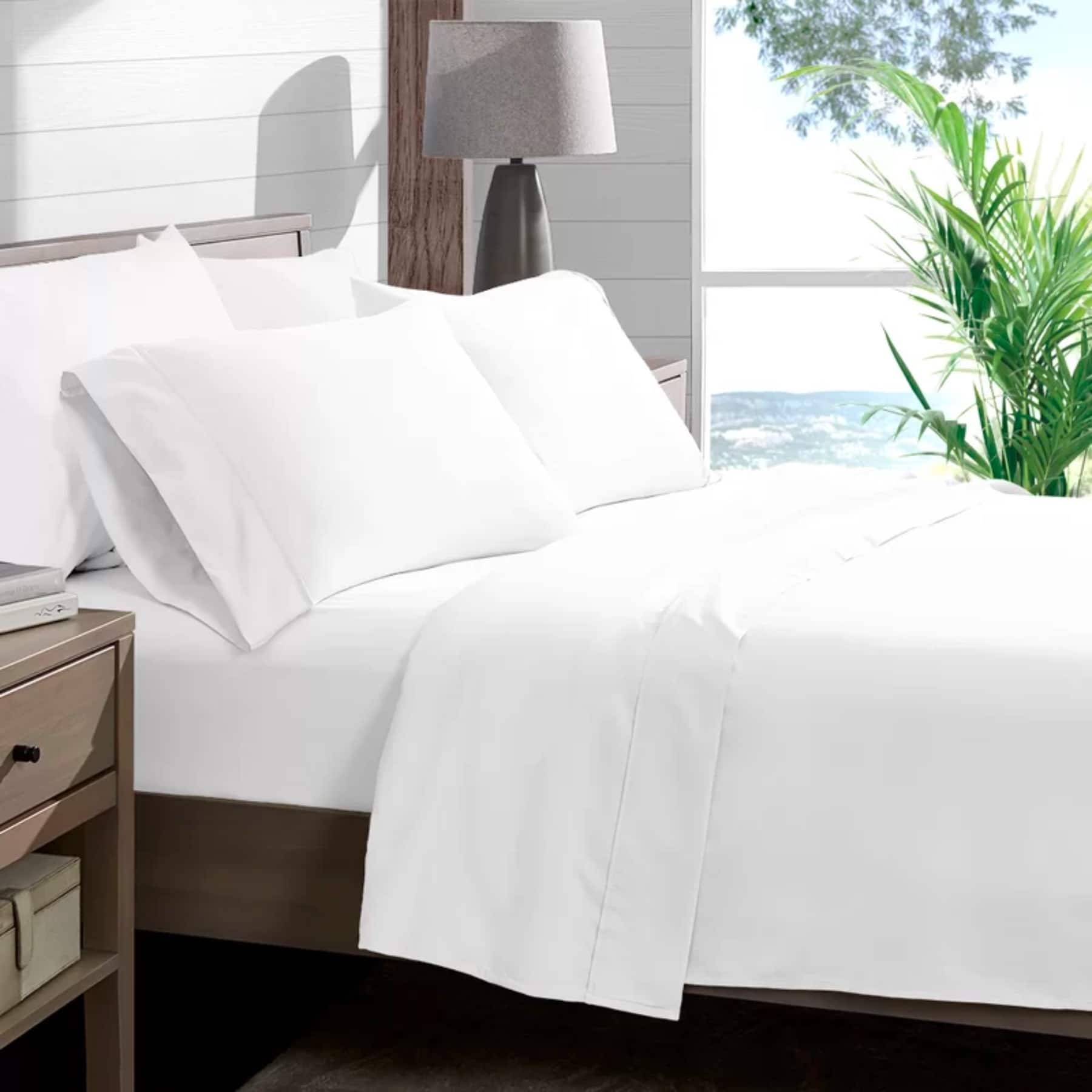 Bibb Home - 1000TC Egyptian Cotton Rich 6-Piece Sheet Set - White price history on PriceWatchPro