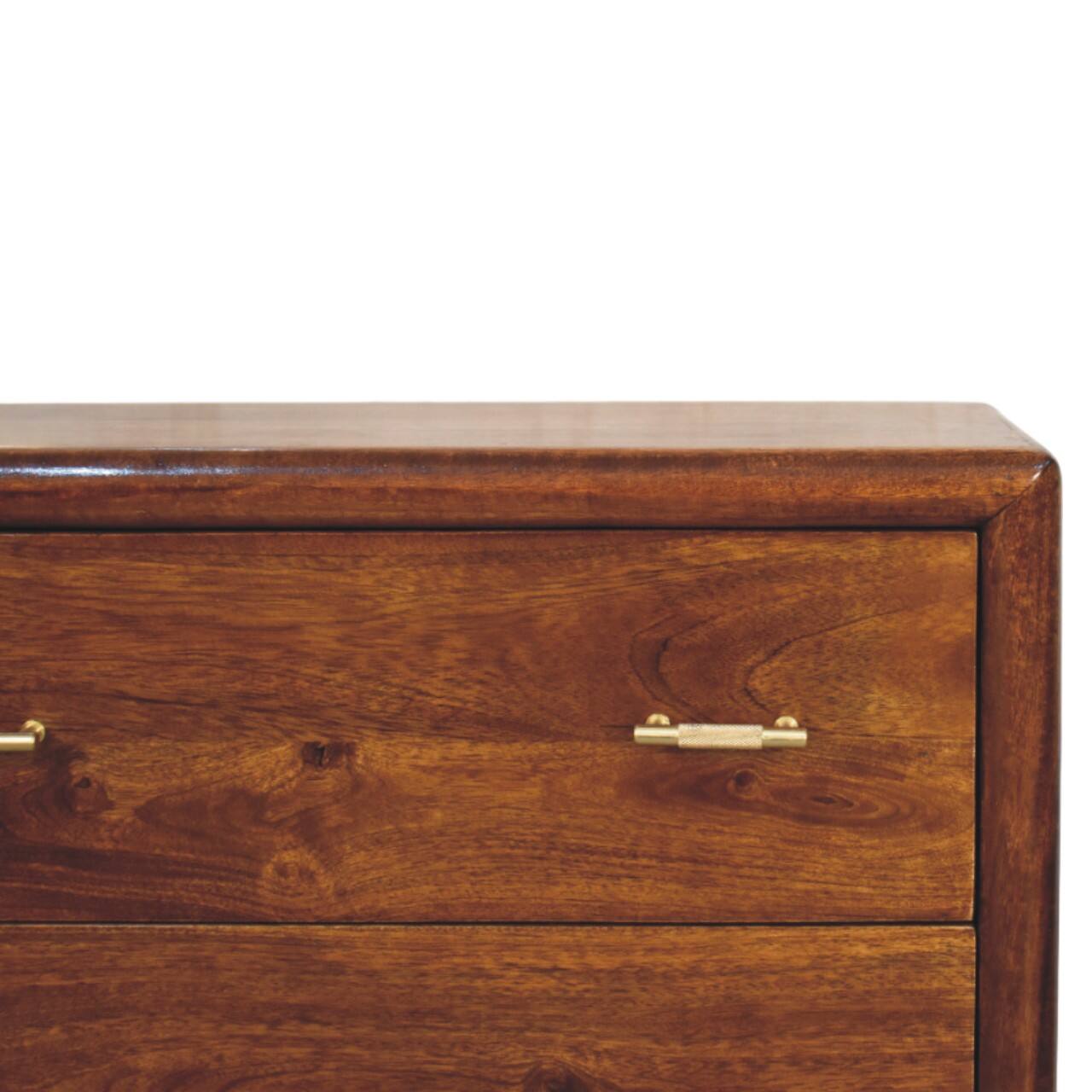 Back. Artisan Furniture - Artisan Furniture Solid Wood Regency 3-Drawer Chest, Brown - Brown.