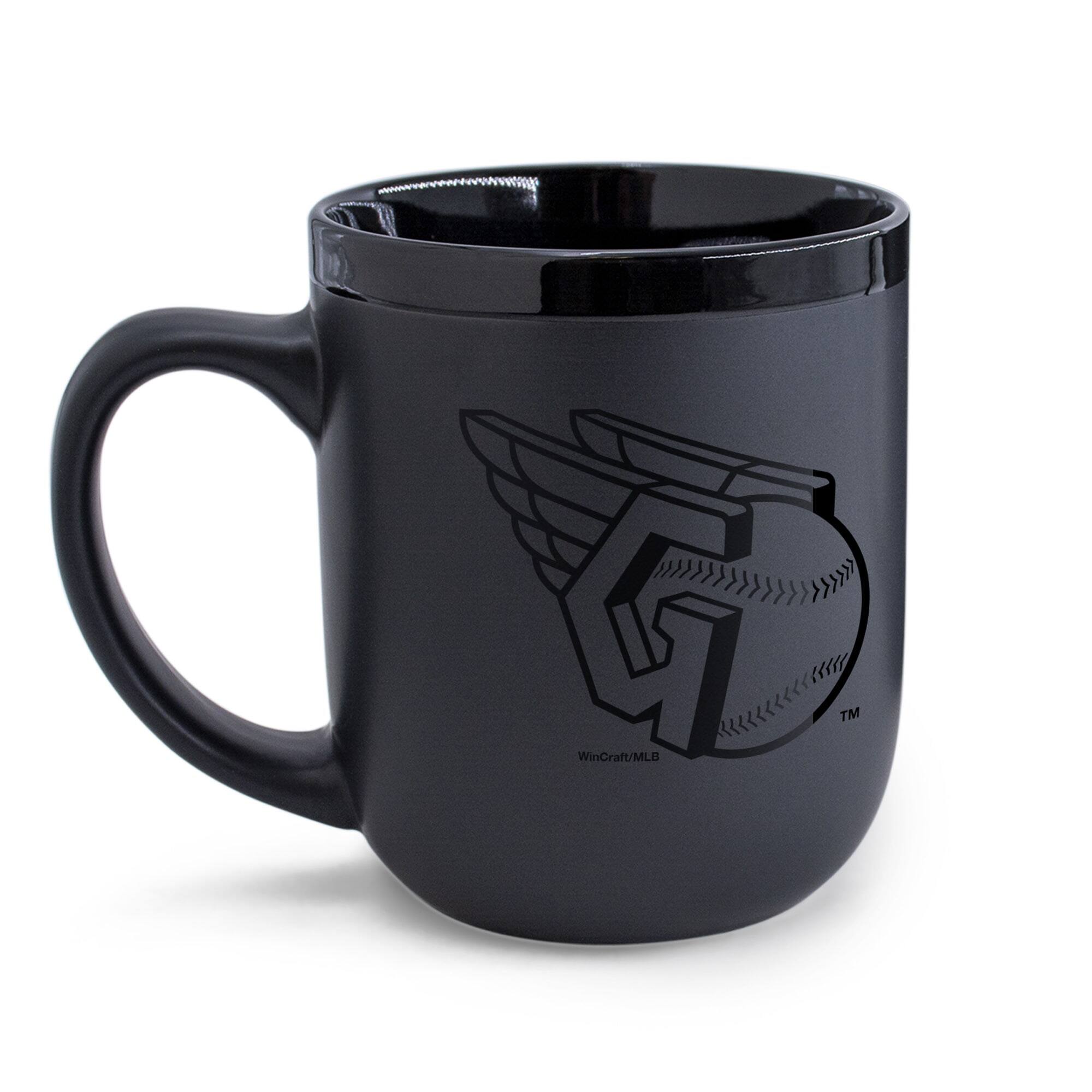 Alt View 1. WinCraft - Cleveland Guardians 17oz. Black Tonal Ceramic Mug - Multicolor.