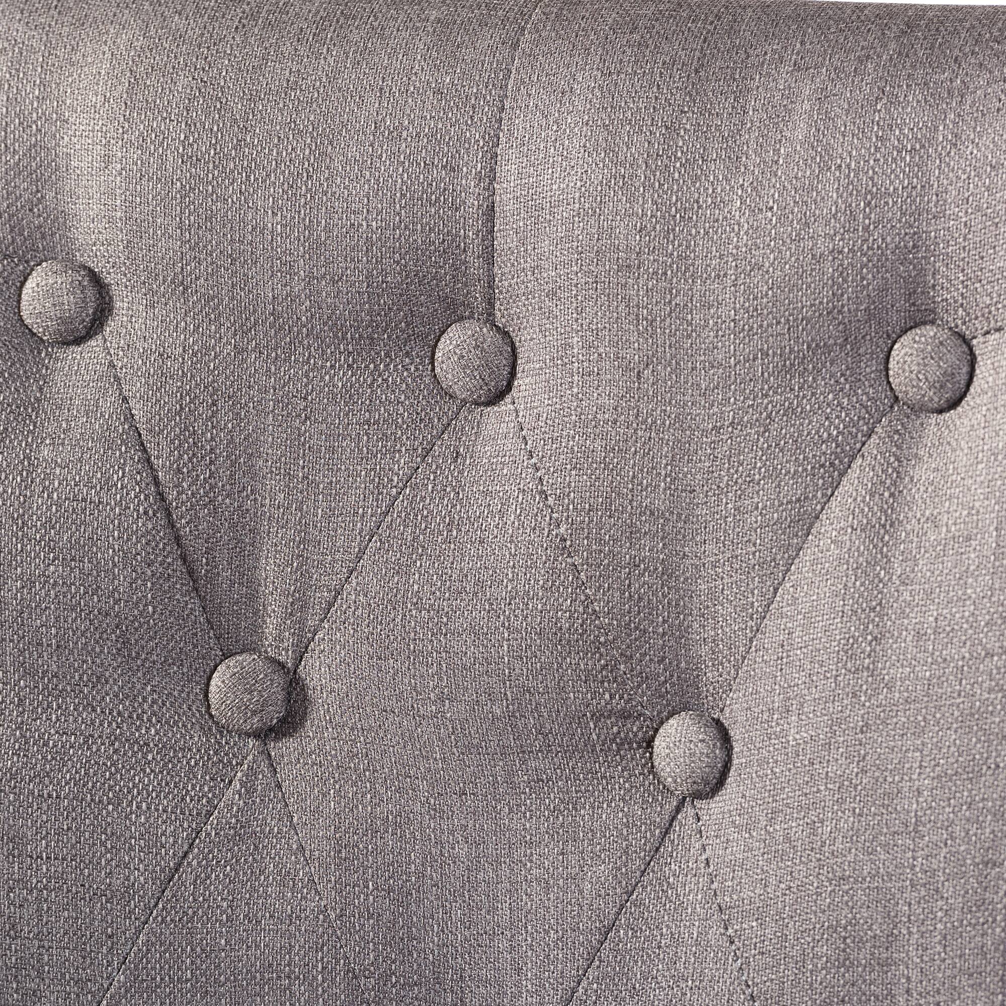 Left. Baxton Studio - Gardner Modern and Contemporary Finished Fabric Upholstered Dining Chair - Grey/Dark Brown.