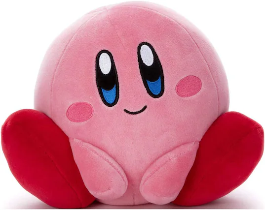 Front. Nintendo - Kirby Mocchi Mocchi GameStyle Plush Toy, Size S, Kirby, Height Approx. 5.9 inches (15 cm).