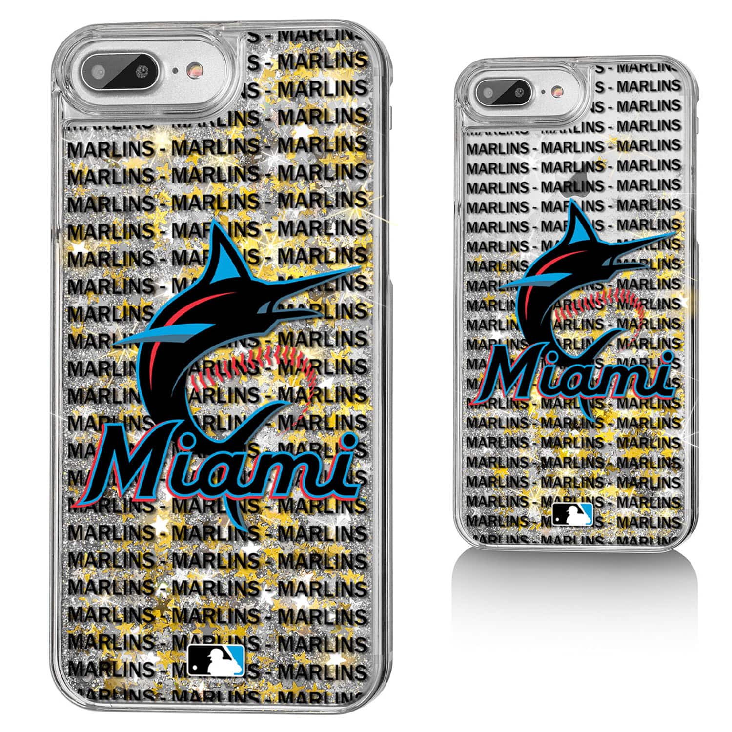 Keyscaper - Miami Marlins iPhone Text Backdrop Design Case - 14 Pro Max - Multicolor