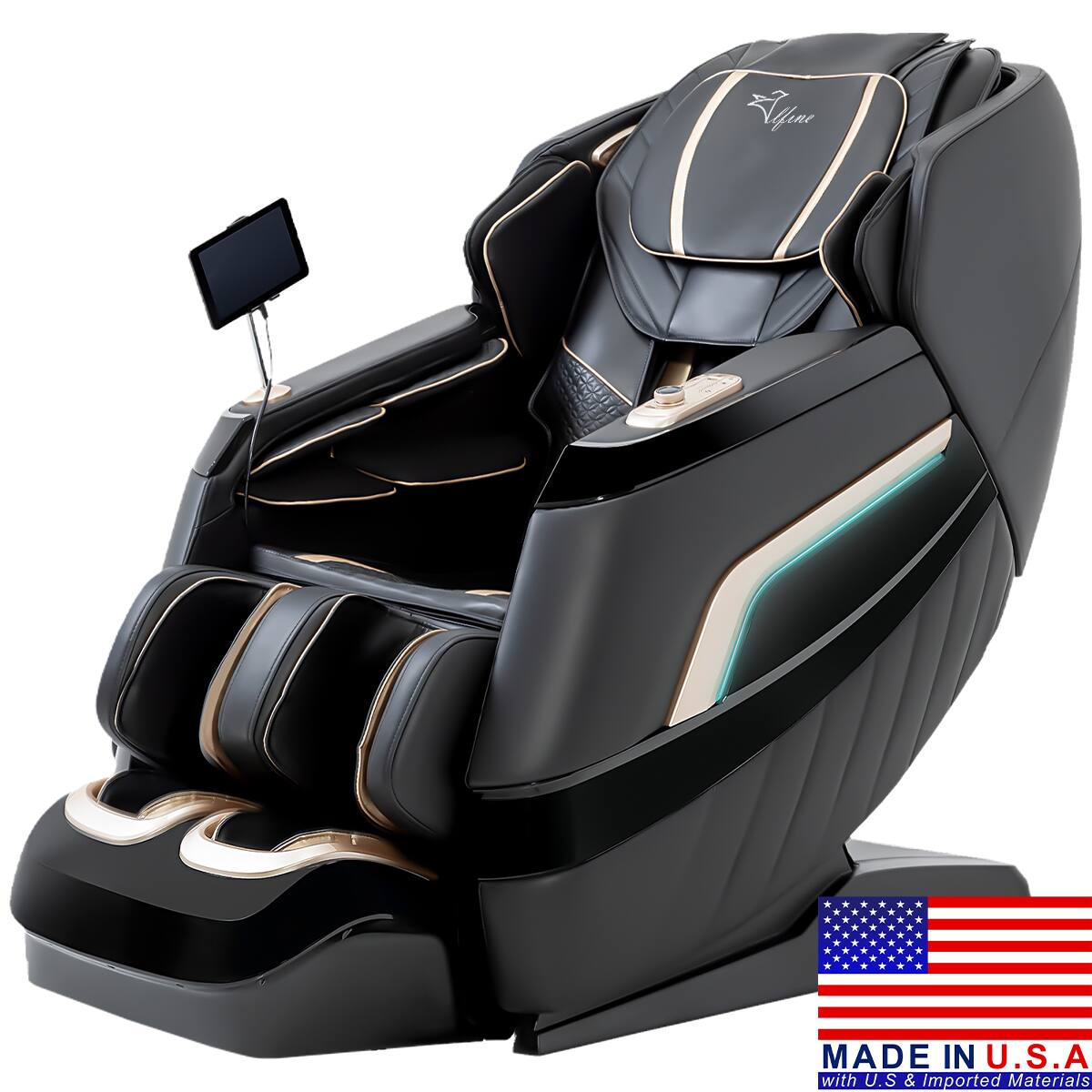 Alfine A66 4D Full Body Massage Chair (Black)