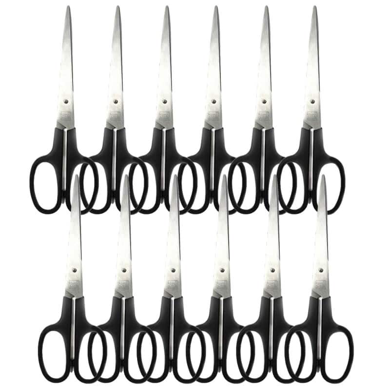 Charles Leonard - Stainless Steel Shears, 7" Straight, Pack of 12