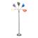 Alt View 13. Simple Designs - 5 Light Adjustable Gooseneck Floor Lamp - Silver/Primary Multicolored Shades.