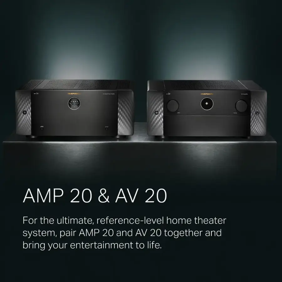 "For the ultimate, reference-level home theater system, pair AMP 20 and AV 20 together and bring your entertainment to life."