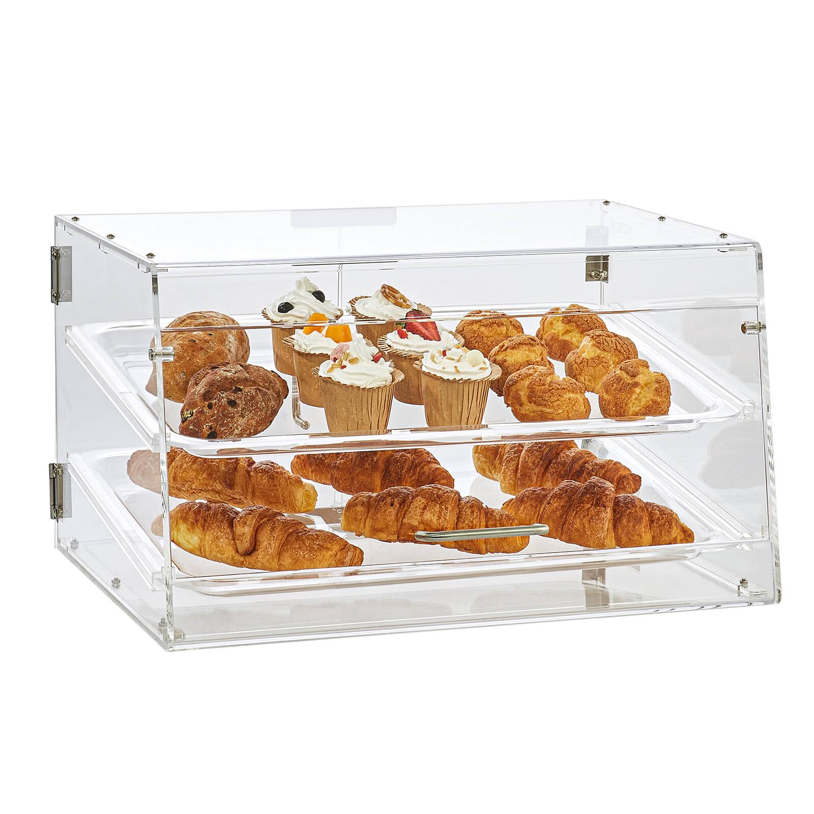 VEVOR - Pastry Display Case, 2-Tier Commercial Countertop Bakery Display Case - Transparent