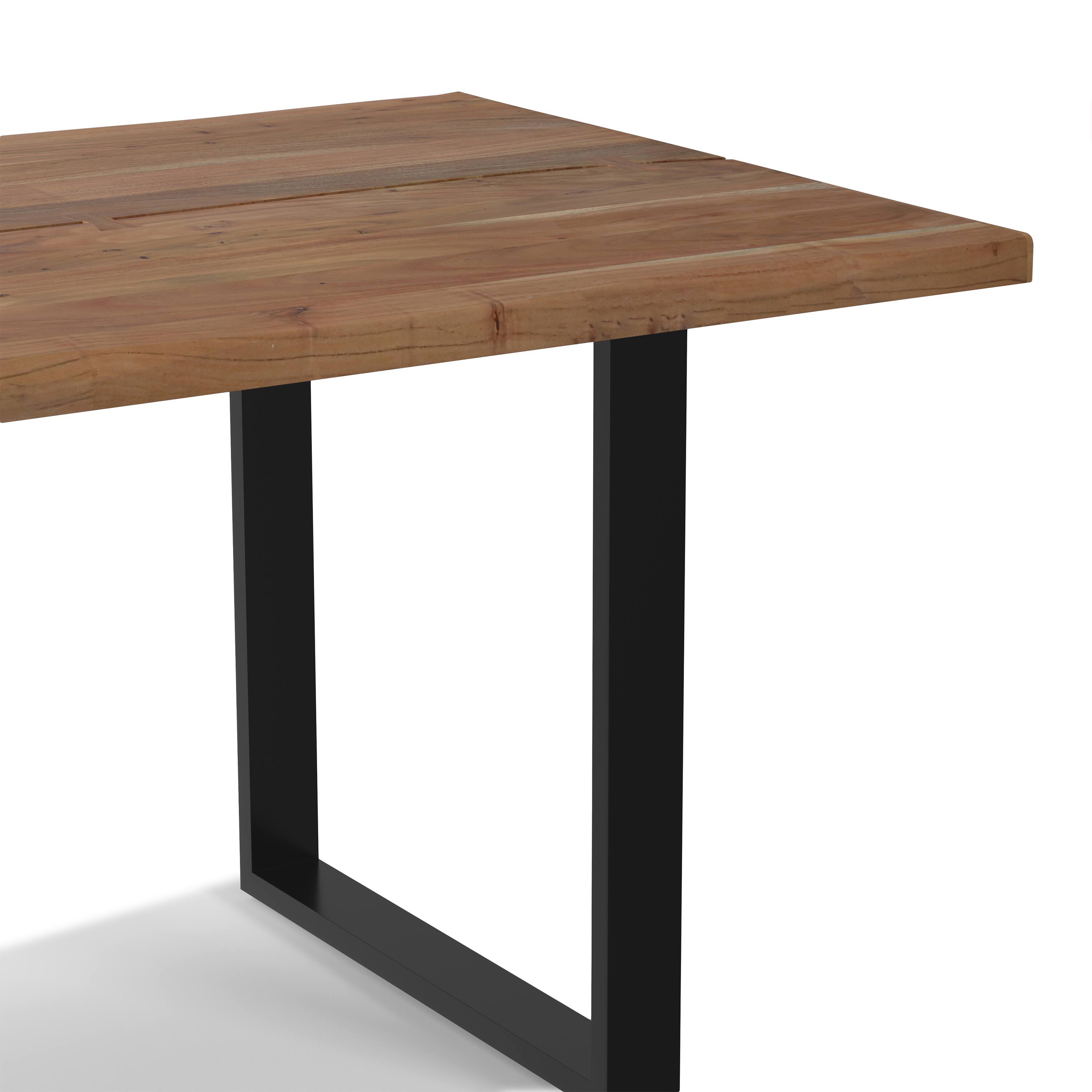 Alt View 6. Simpli Home - Fieldcrest 72 inch x 36 inch Rectangle Modern Industrial Dining Table in Natural - Natural.