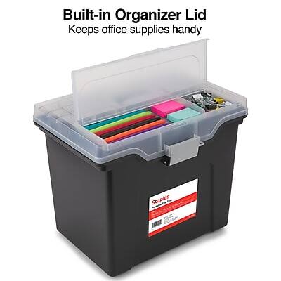 Built-in Organizer Lid  
Keeps office supplies handy