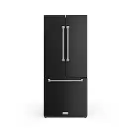 Gordon Ramsay Series by Thor Kitchen 17.5 Cu. Ft. Counter Depth Refrigerator with Stainless Steel Hardware - Black