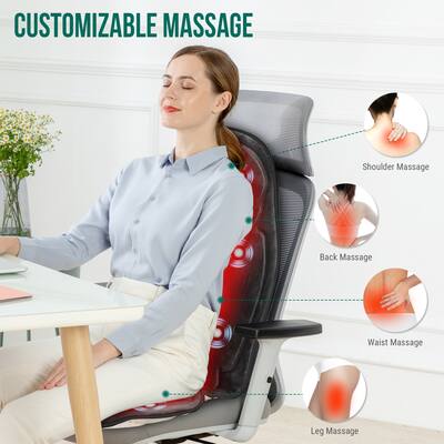 Snailax Vibration Massage Seat Cushion with Heat 6 Vibrating Motors Snailax Vibration Massage Seat Cushion with Heat 6 Vibrating Motors