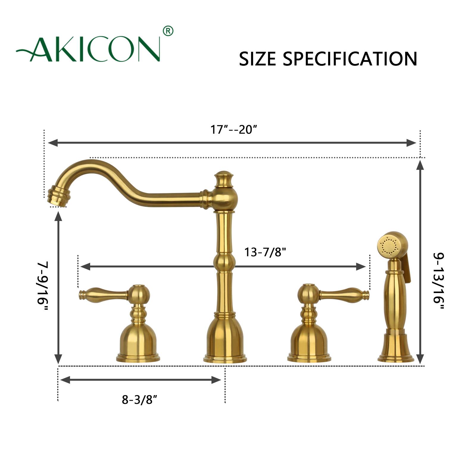 AKICON  
SIZE SPECIFICATION  
17" -- 20"  
7-9/16"  
13-7/8"  
9-13/16"  
8-3/8"