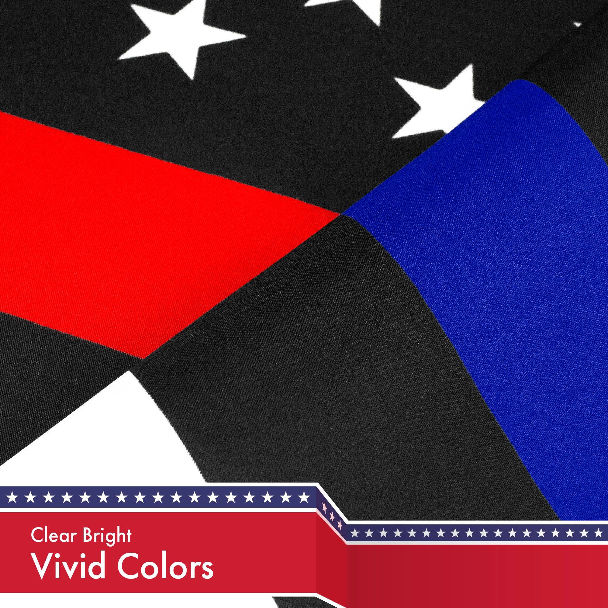 G128 Thin Line Flag 3x5 Ft 2 Pack Printed 150D Polyester Assorted ...