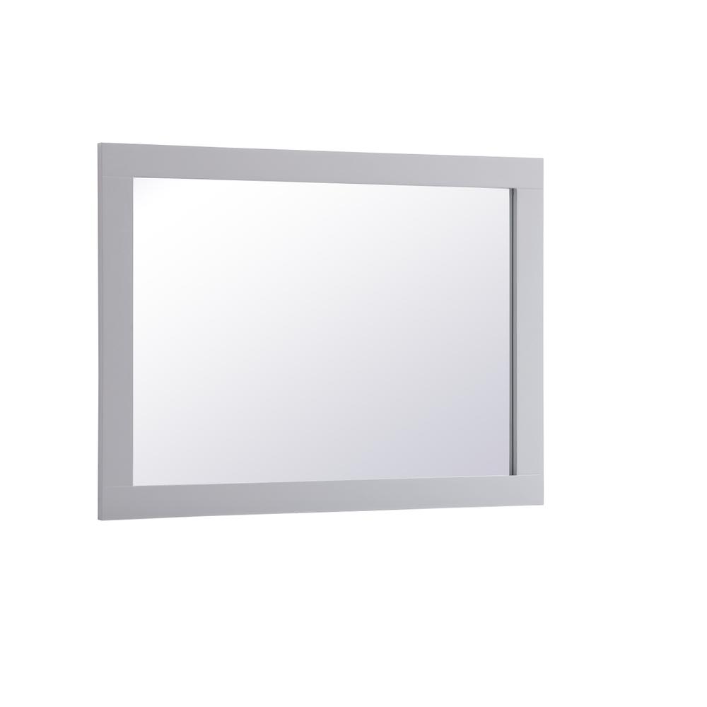 Left. Elegant Decor - Aqua rectangle vanity mirror 27 inch in Grey - Grey.