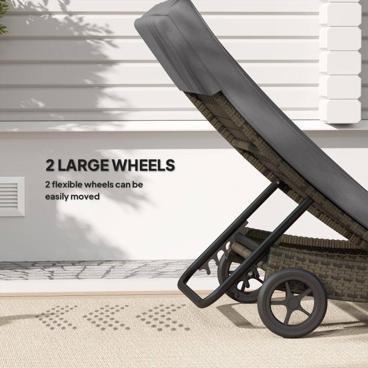 2 LARGE WHEELS  
2 flexible wheels can be easily moved