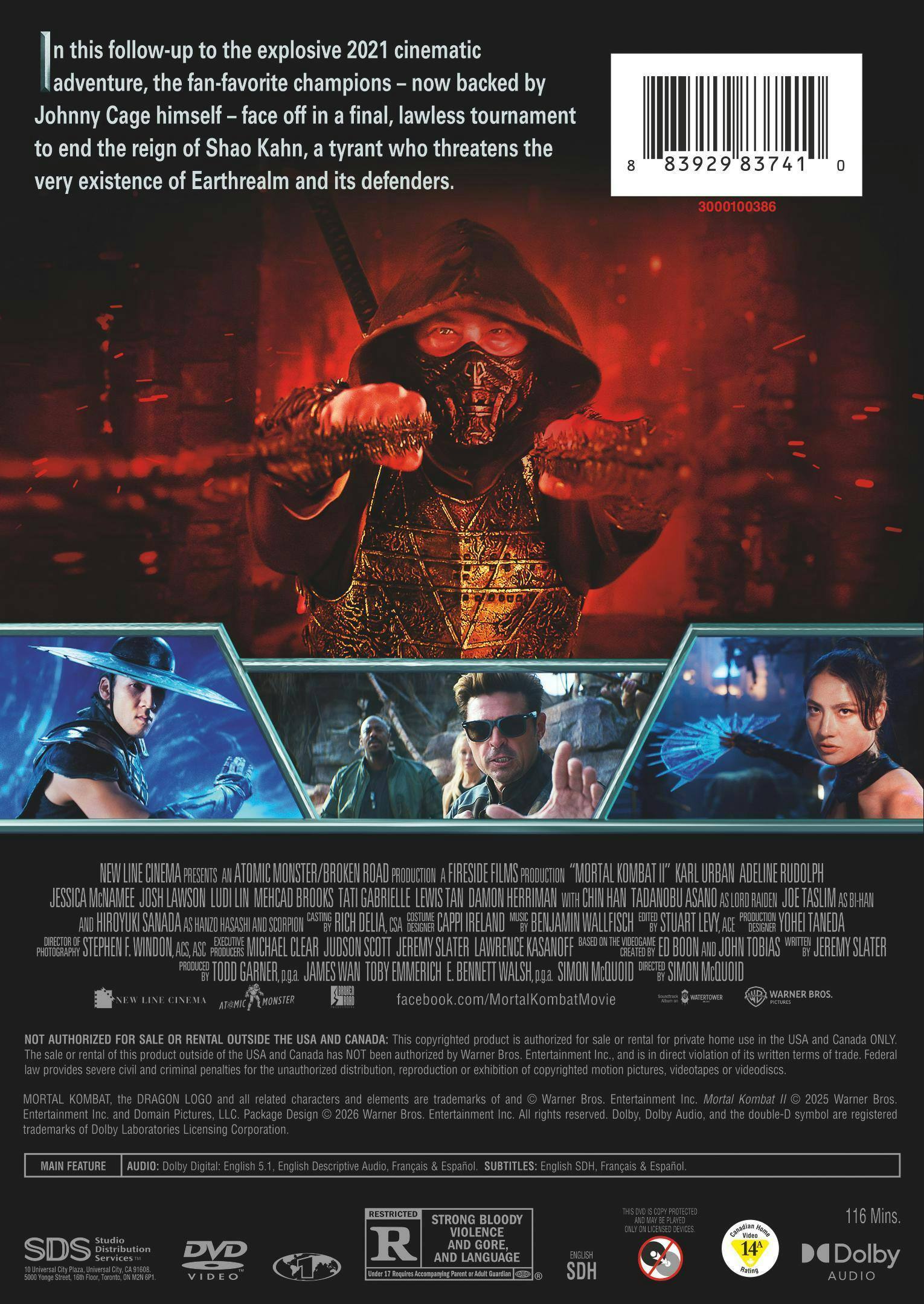 Back. Mortal Kombat II [DVD].