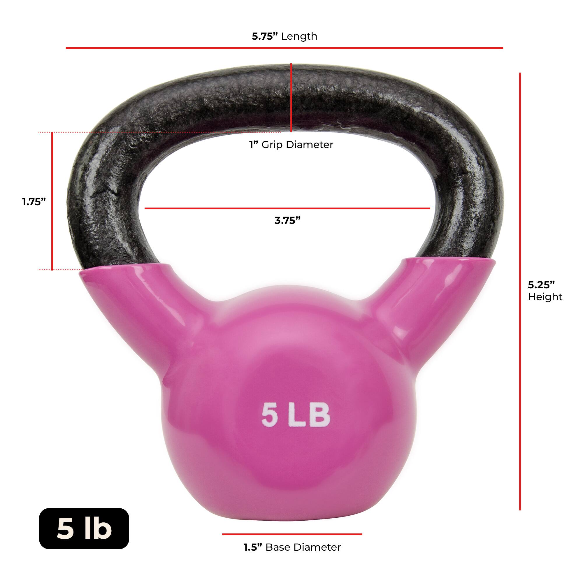 5.75" Length  
1" Grip Diameter  
1.75"  
3.75"  
5.25" Height  
5 LB  
1.5" Base Diameter