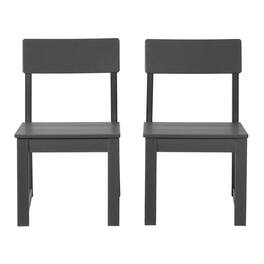 WestinTrends - Paloma Modern HDPE Outdoor Armless Patio Dining Chairs (Set of 2) - Gray