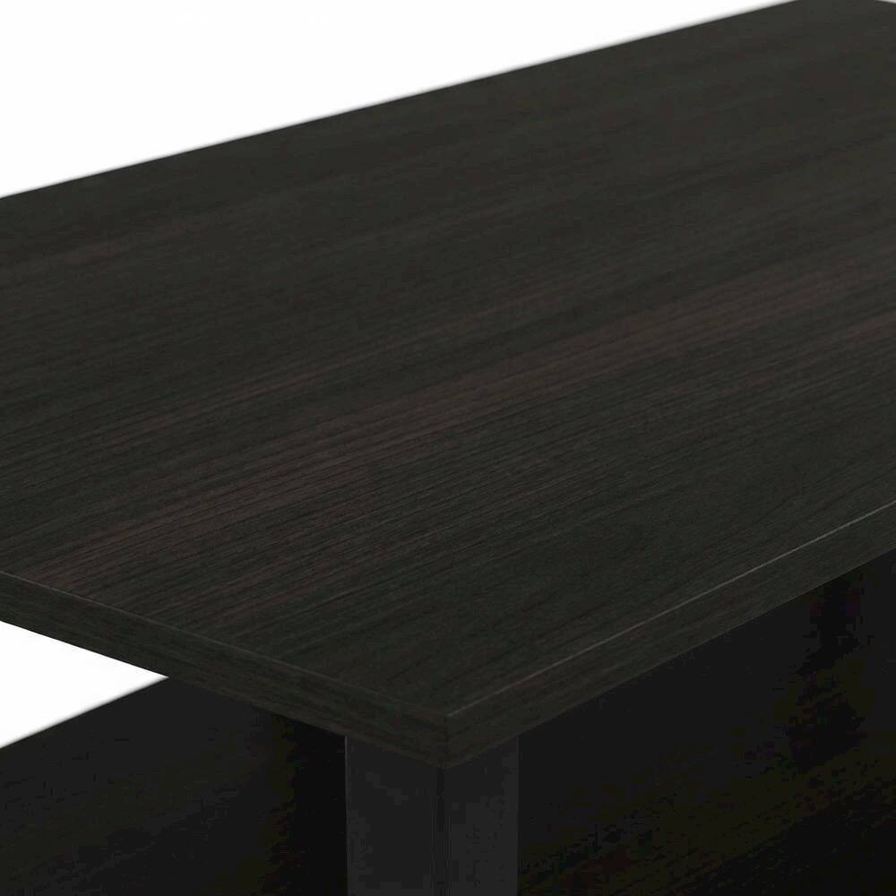 Alt View 4. FurniFact - Wood TV stand with Espresso/Black finish for screens up to 40 inches - Black.