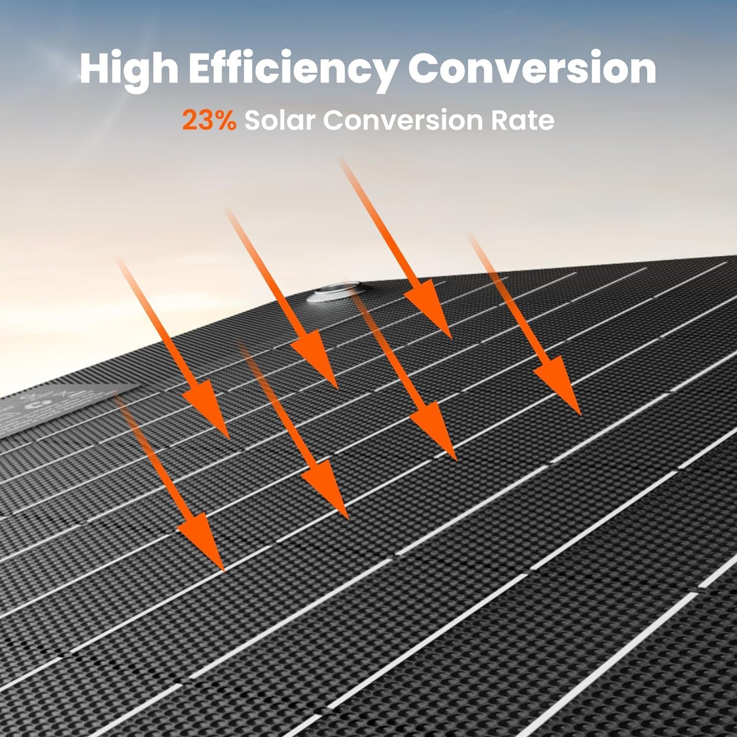 High Efficiency Conversion 23% Solar Conversion Rate