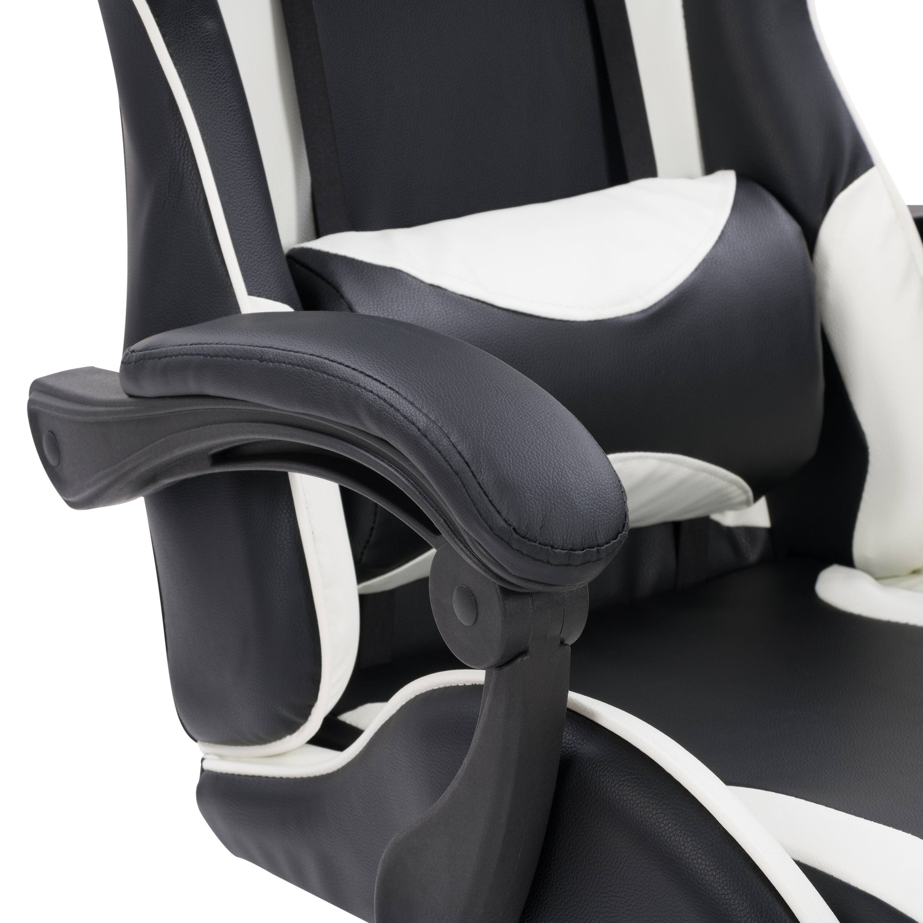 Alt View 17. CorLiving - Ravagers Gaming Chair - Black and White.