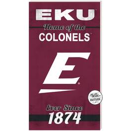 Jardine - Eastern Kentucky Colonels 11'' x 20'' Indoor/Outdoor Home Of The Sign - Maroon