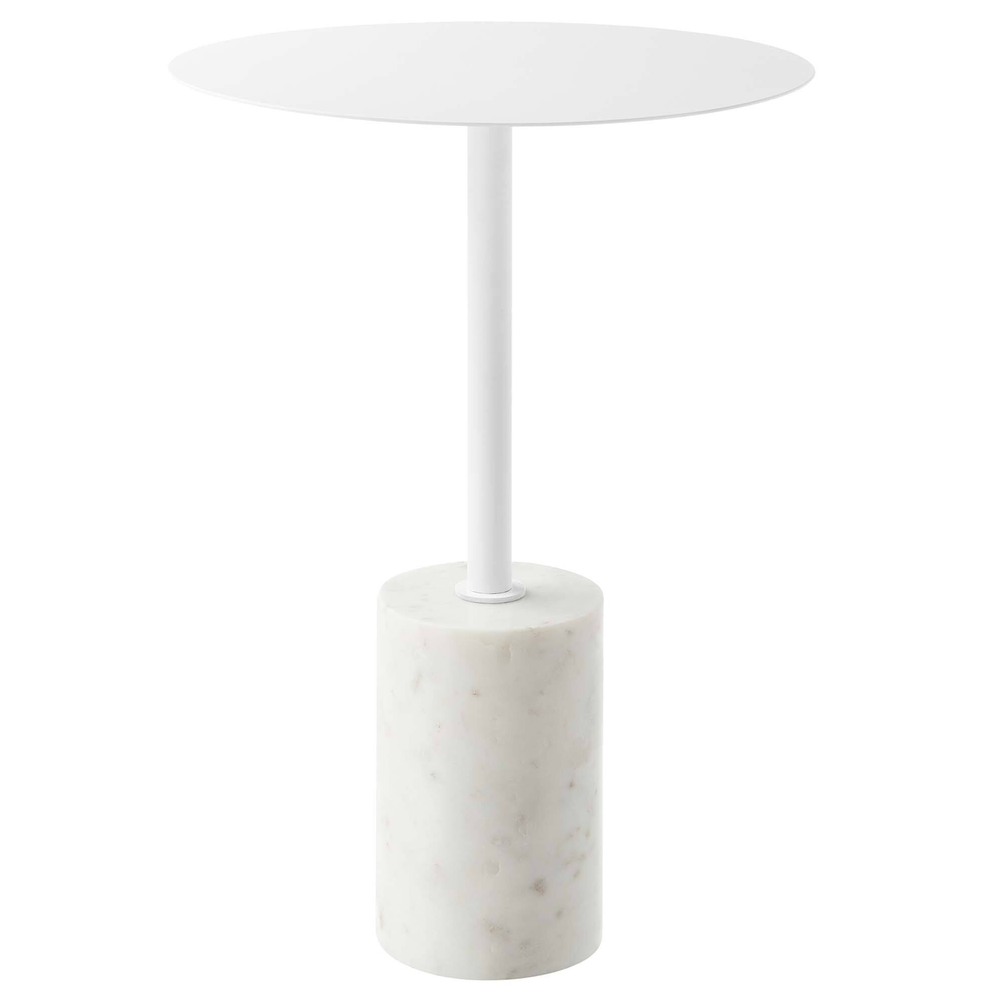 Angle. Modway - Lyric Round Side Table by Modway - White White.