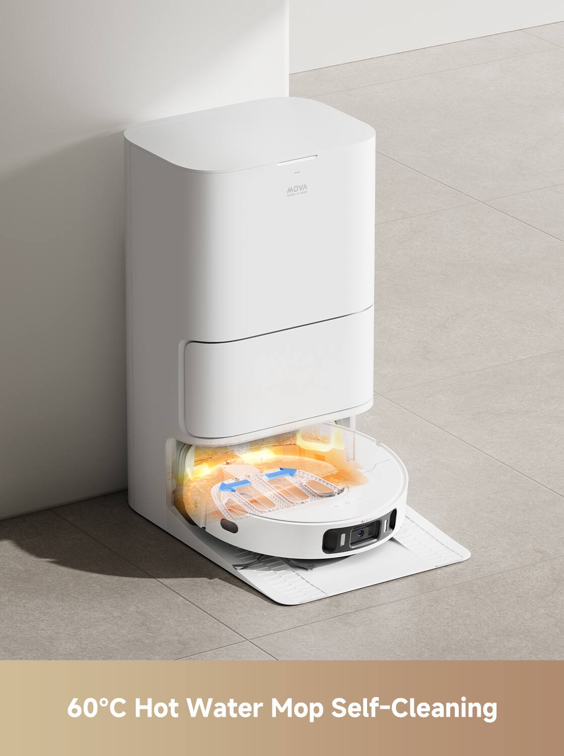MOVA - 60°C Hot Water Mop Self-Cleaning