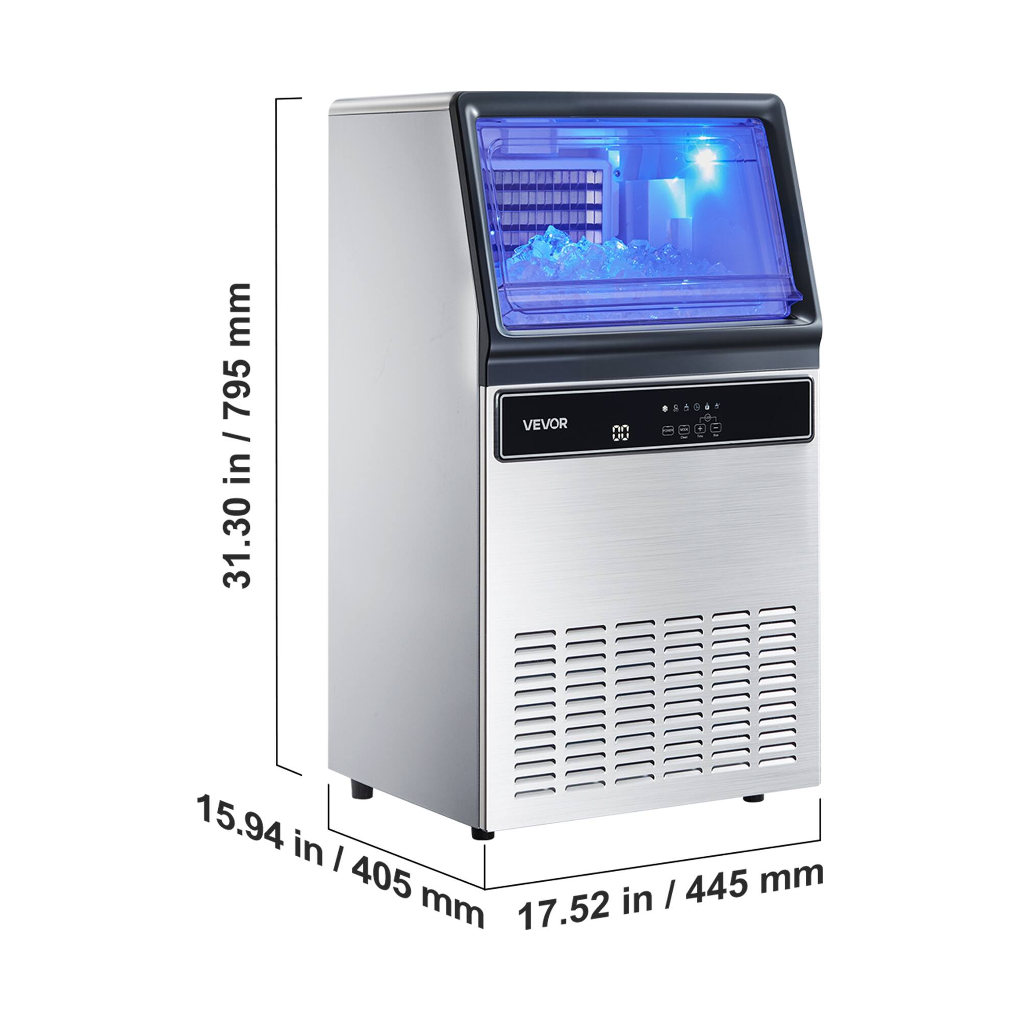 31.30 in / 795 mm  
15.94 in / 405 mm  
17.52 in / 445 mm