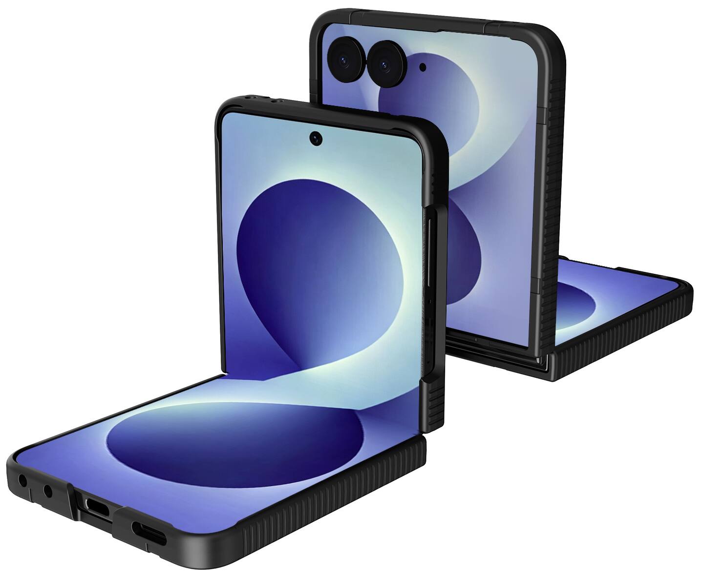Alt View 4. Nakedcellphone - Slim Case for Samsung Galaxy Z Flip 8 Phone - Compatible with MagSafe - Black.