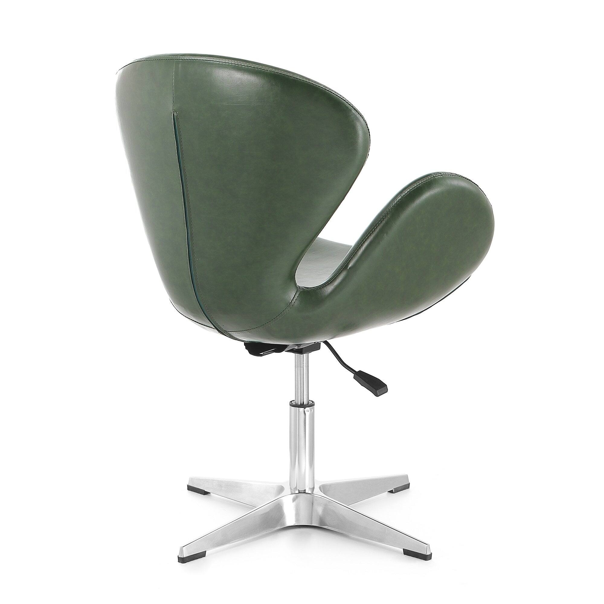 Manhattan Comfort Raspberry Modern Upholstered Swivel Lounge Chair Set ...