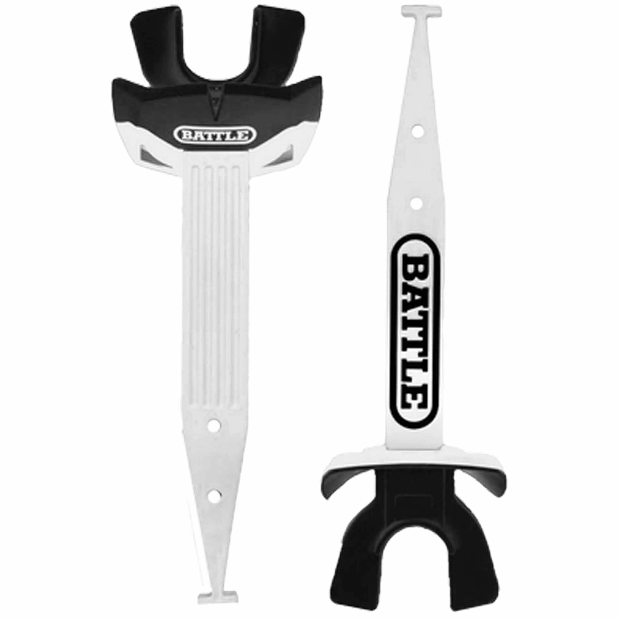 Battle Sports - Speed Pro Football Mouthguard with Connected Thick Strap - White/Black
