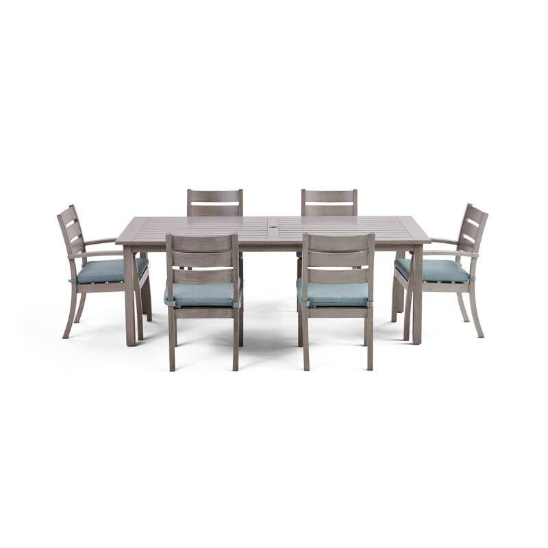 Alt View 2. Yardbird® - Eden 7 Piece Rectangular Dining Set - Mist.