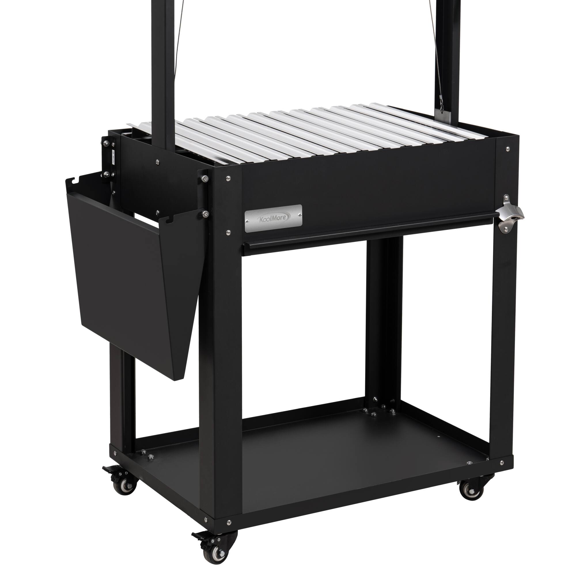 Alt View 6. Koolmore - 50 in. Argentine Charcoal Grill with Interchangeable V-Grates, Outdoor BBQ, in Black (KM-OG-AV-45) - Black.