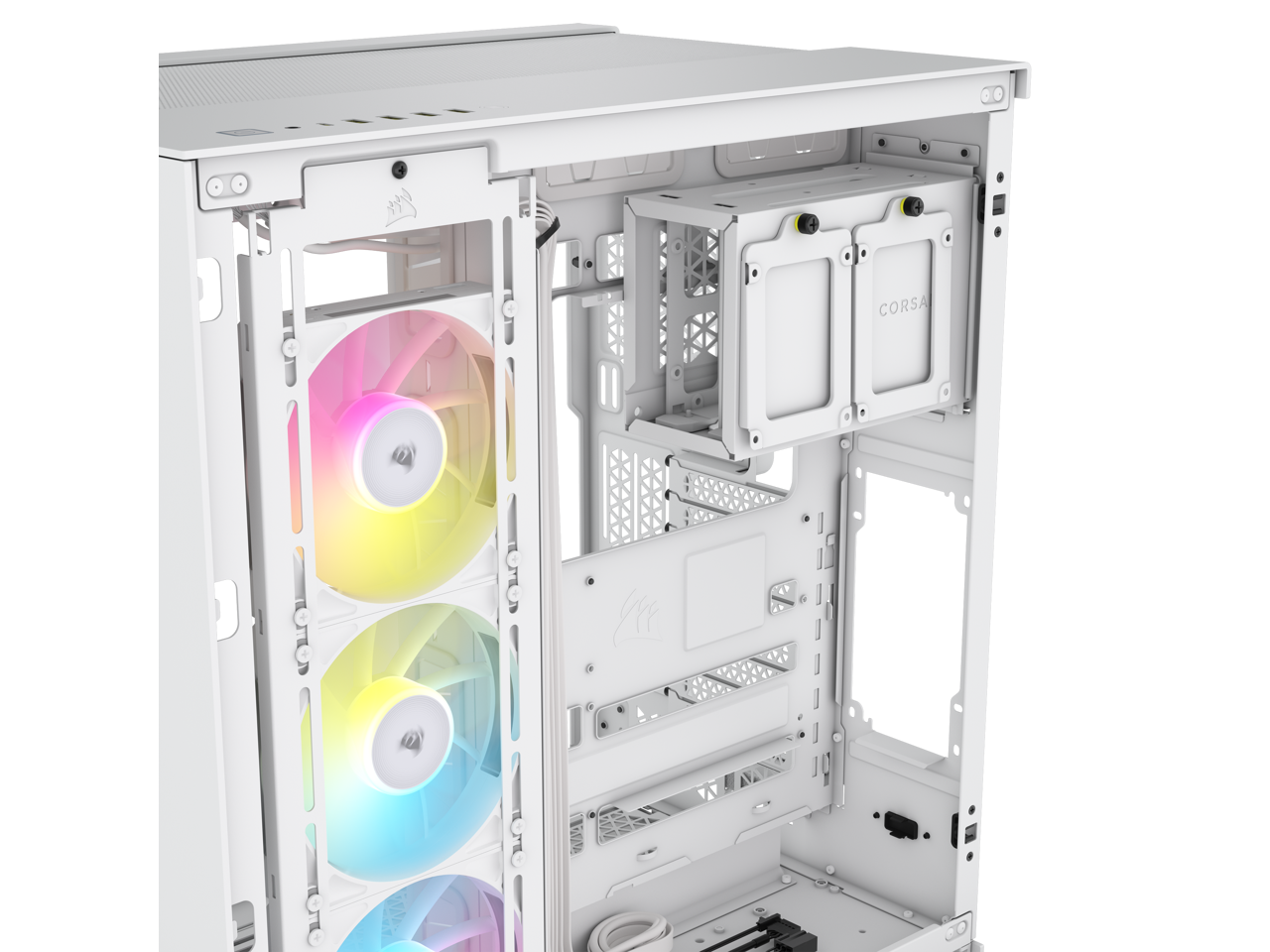 CORSAIR iCUE LINK 6500X RGB Mid Tower – White – 2 Tempered Glass