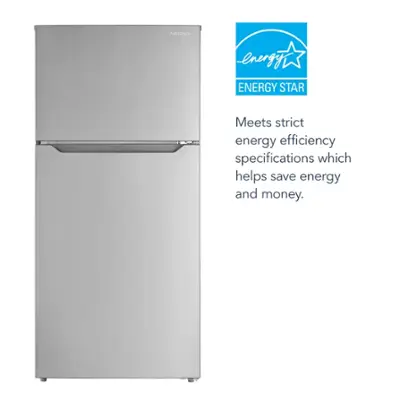 Insignia™ - 14.2 Cu. Ft. Top-Freezer Refrigerator with ENERGY STAR Certification - Stainless Steel