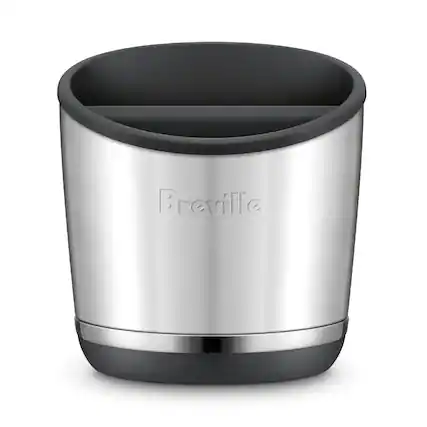 Front. Breville - the Breville Knock Box 20 - Brushed Stainless Steel.