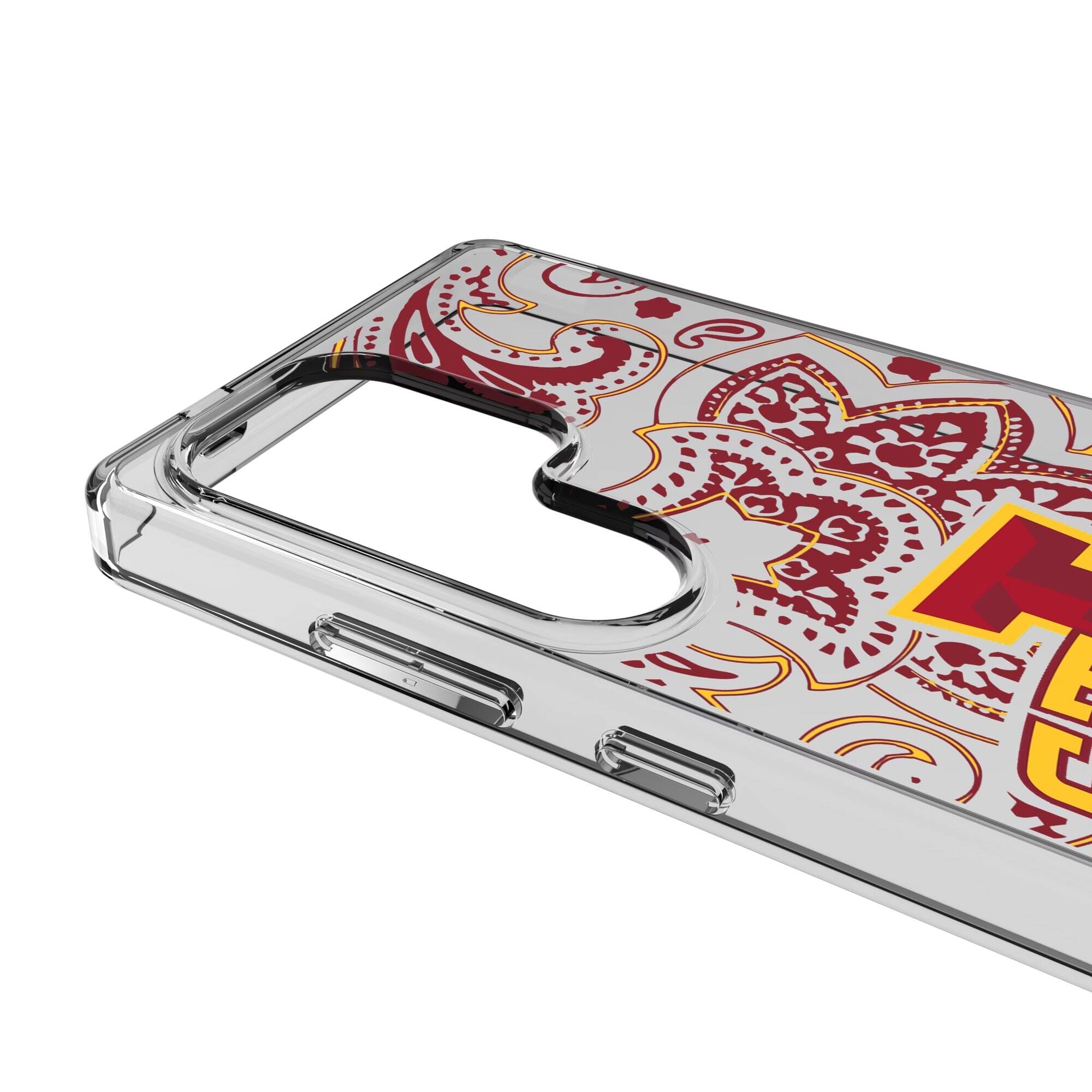 Alt View 2. Keyscaper - Iowa State Cyclones Paisley Galaxy Clear Case - S24 - Multicolor.