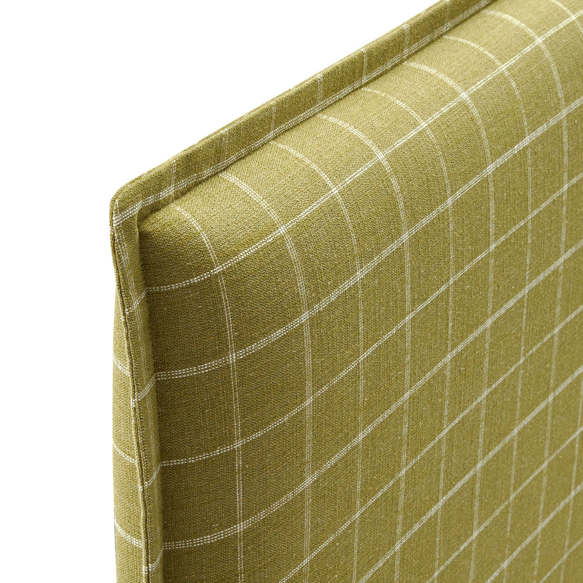 Alt View 4. Modway - Camille Checkered Linen Blend Headboard by Modway - Artichoke Windowpane Check.