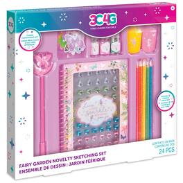 Make It Real - 3C4G: Fairy Garden Novelty Sketching Set, 24 Pieces