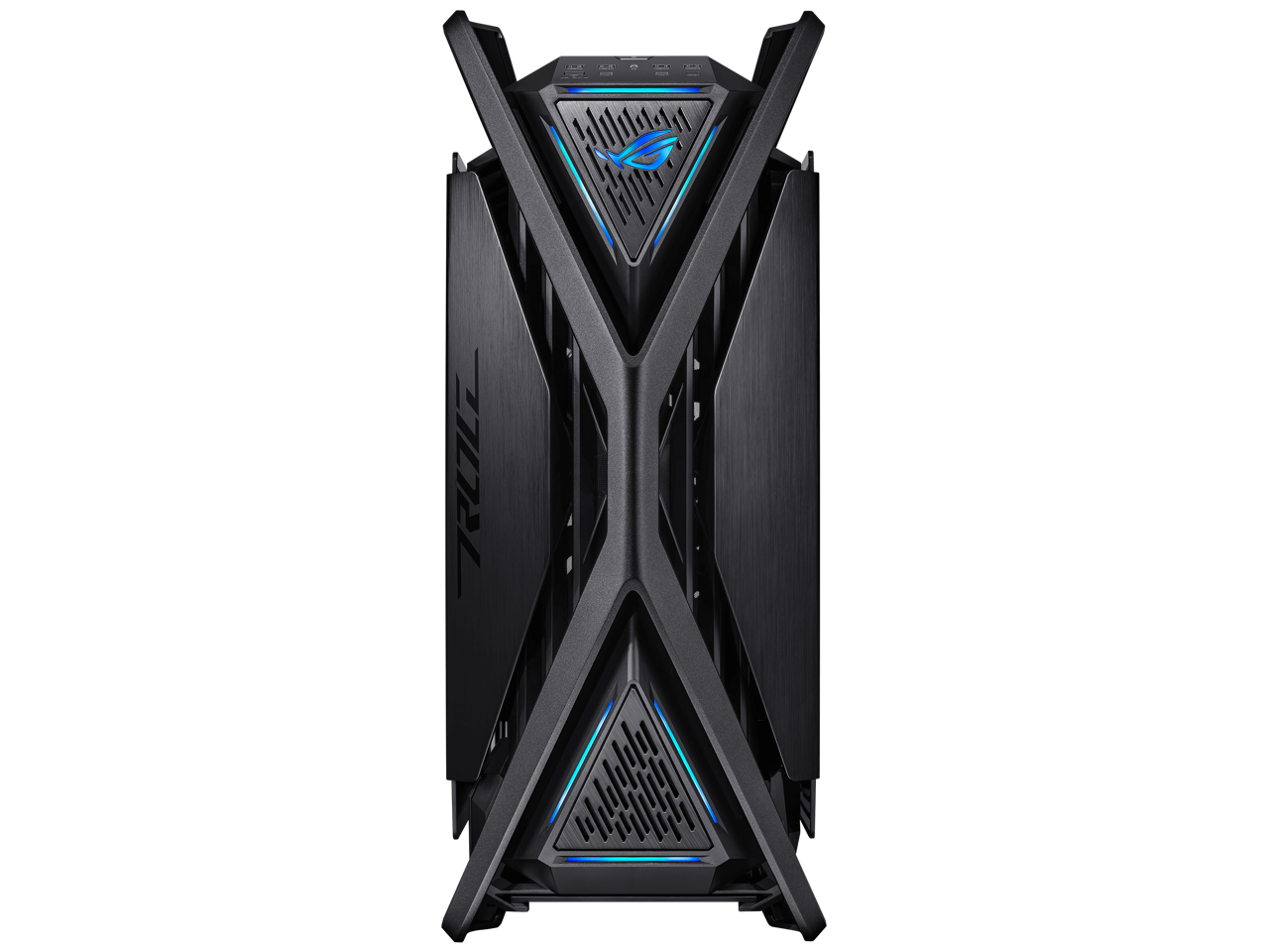 Alt View 2. ASUS - ASUS ROG Hyperion GR701 BTF, ATX BTF support, 420mm dual rad, 4x140mm fans, metal GPU holder, ARGB hub - Black.