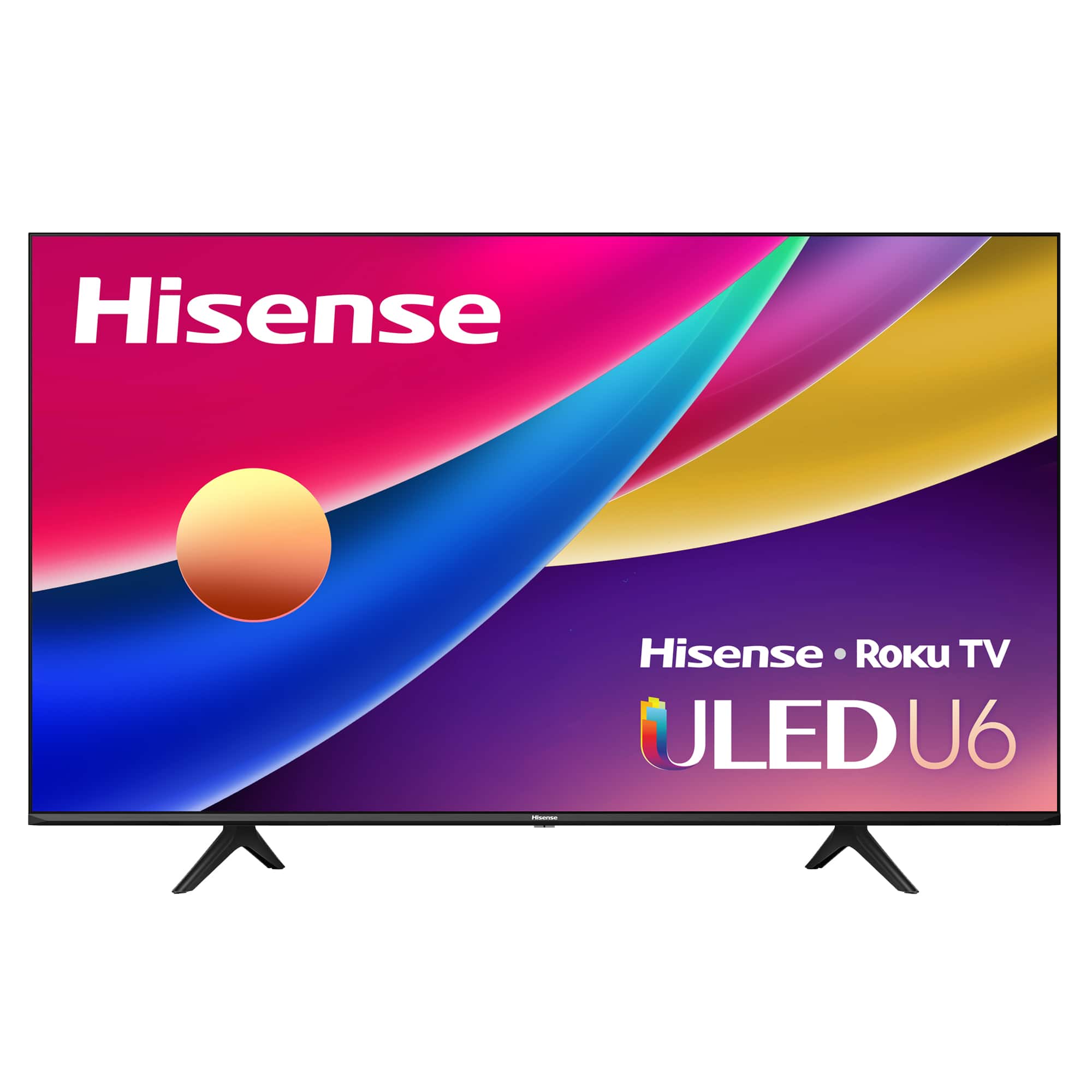 Front. Hisense - 65" Class U6GR Series Quantum ULED 4K UHD Smart Roku TV - Black.