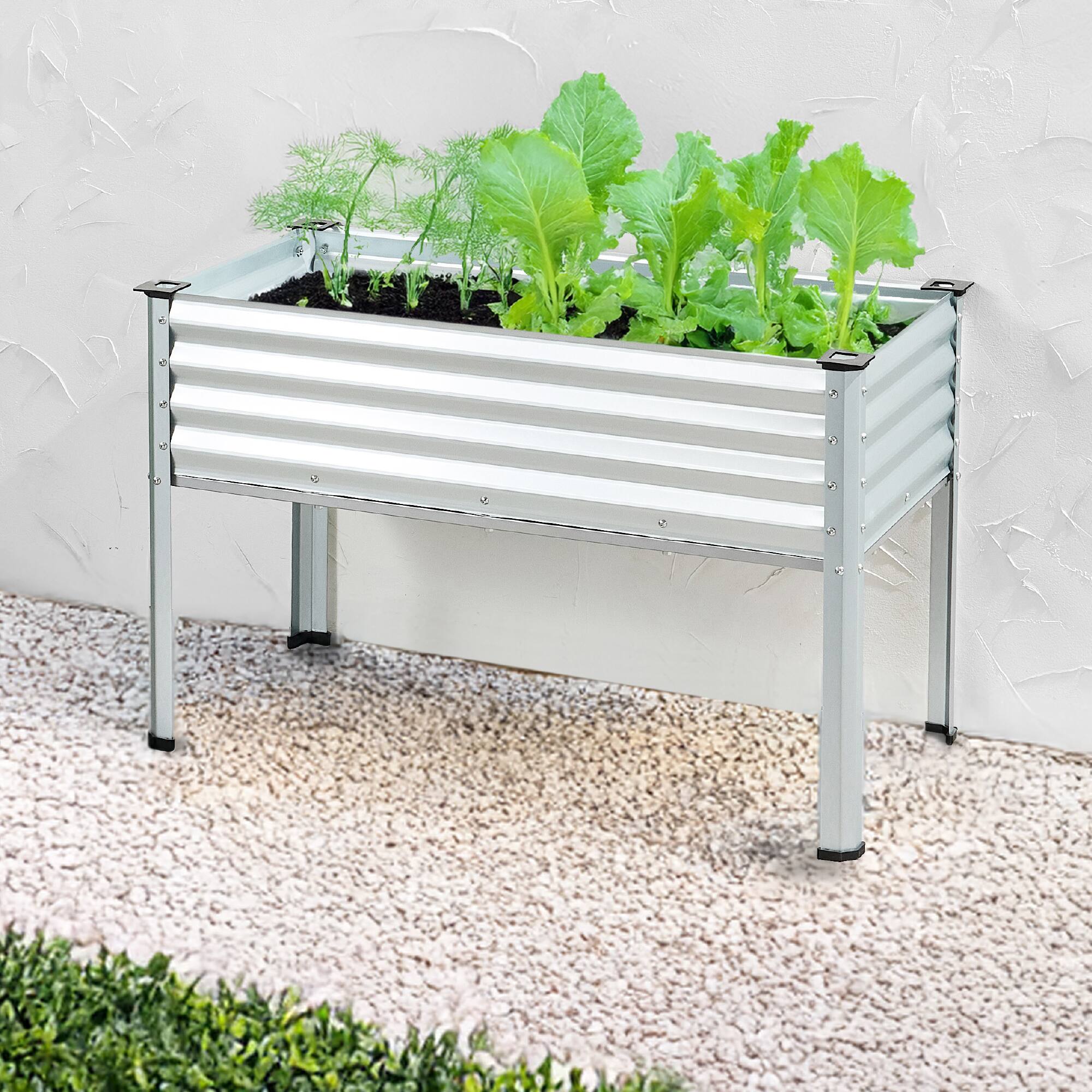 Alt View 7. Best Choice Products - Best Choice Products 48x24x30in Elevated Galvanized Metal Garden Bed w/ Corner Protectors - Silver - Silver.