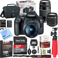 Callon M KIT PREMIUM Camon Canon EOS REBEL T7
FULLAD NA N
CHICK ZOOM 1:4-56 LENS EF 75-300mm
Canon
SUR CAMERA DIGITAL KIT PREMIUM
Canon
Canon
75 Canon EOS I REDDIT 75-300ml 18 24 35 55 Catton I EF-S 18-55mm 18-55mm LENS EFS ZOOM 1:3.5-5.6 CANON IS II Calon CAMERA AUTROPMED DERED 58mm BERCHY CAMERA BEACH Canon Canon AUTHORIZED DEALER SanDisk 1 YEAR LIMITED WARRANTY BEACH PURCHASE FROM CAMERA WHY DEALER? AN AUTHORIZED Ensure prote specialand Cript solider THE PREMIUM MILIM SanDisk Autronal NOT Tunond when warantler ae Product for x unauthorland PHOTOGRAPHY Ultra PHOTOGRAPHY PROTOCOL A MASTERCLASS IN HIGH-END OPERATIONS @ 64G micro XC CS I ADAPTER pepopoport Canon deper Screen GUARD Vivitar Memory Card Style ECO ESSENTIALS SANS